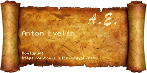 Anton Evelin névjegykártya